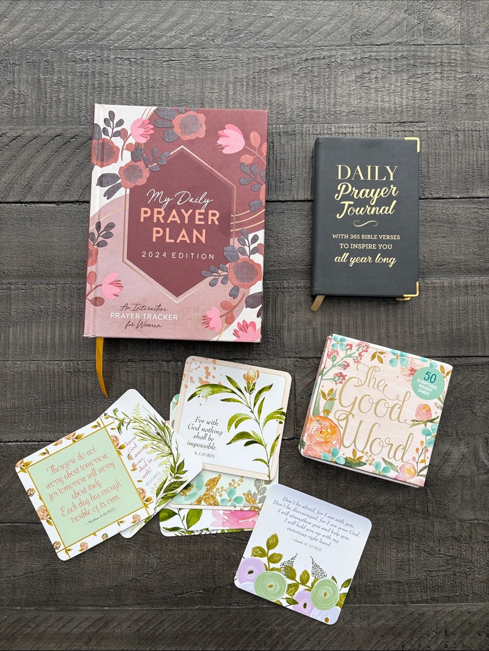 Daily Prayer Journal Tracker & Spiritual Insight Cards Bundle (Set of 3)